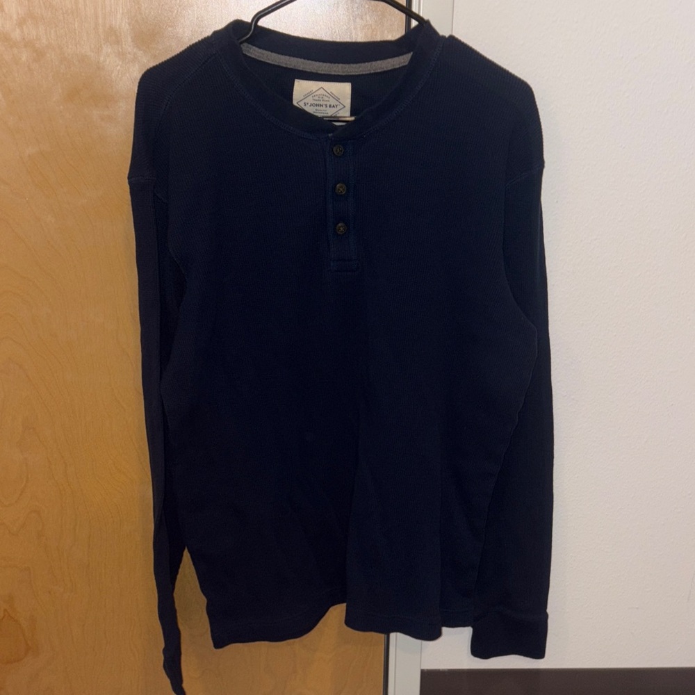 St. John's Bay Classic Navy Henley